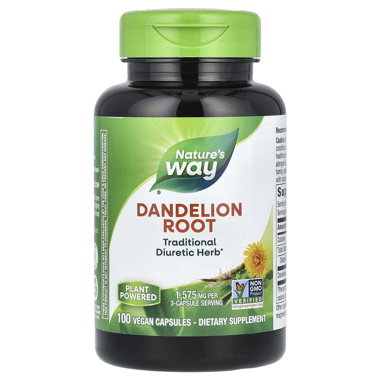 

Nature S Way, Dandelion Root, 1,575Mg, 100 Veggie Caps (525Mg per Capsule)