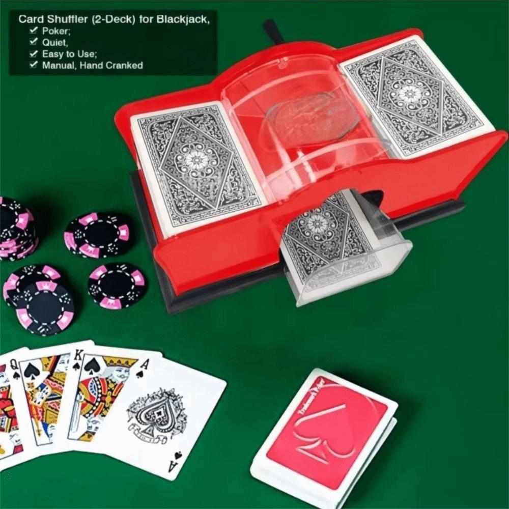 Easy-To-Use Manual Card Shuffler with Handle Card Shuffler Mixer  Poker Gatherings