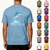 Tricou de pescuit pentru bărbați, de exterior, cu mânecă scurtă, protecție solară UPF 50 Plus, elastic, răcoritor, tricou sport, ușor, cu uscare rapidă