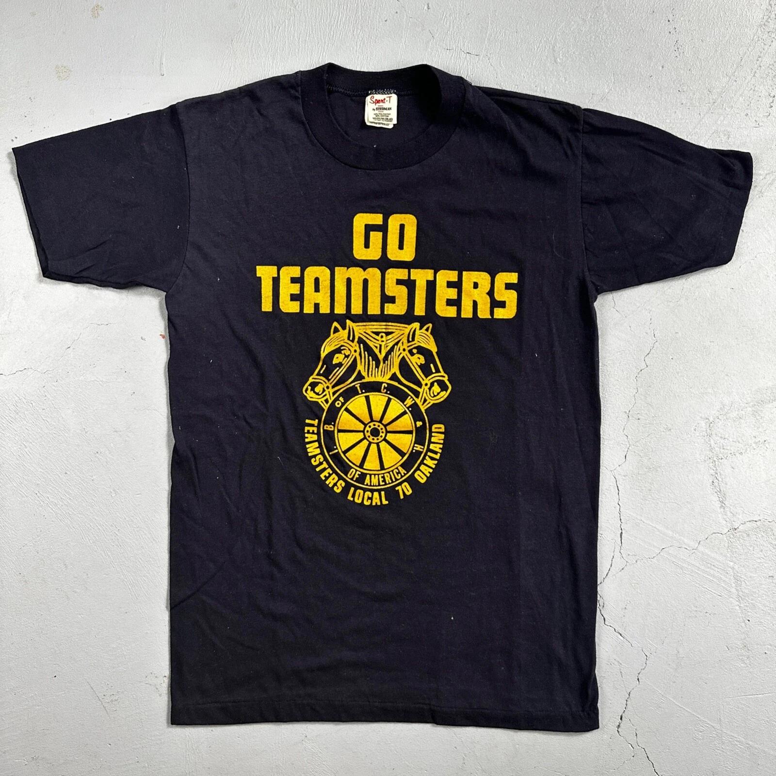 Go Teamsters 70s Navy Stedman VTG T Shirt Horses Animals Oakland Cool Random M