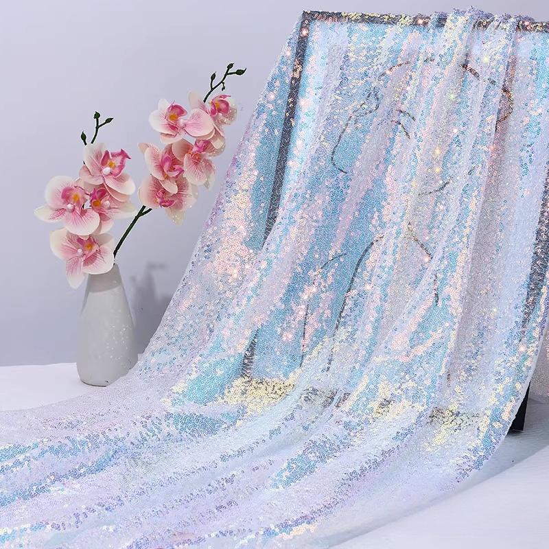 Tkaniny cekinowe i zagęszczone tkaniny siatkowe 100x150cm są używane do odzieży bankietowej, dekoracji scenicznych i tkanin DIY do sesji zdjęciowych