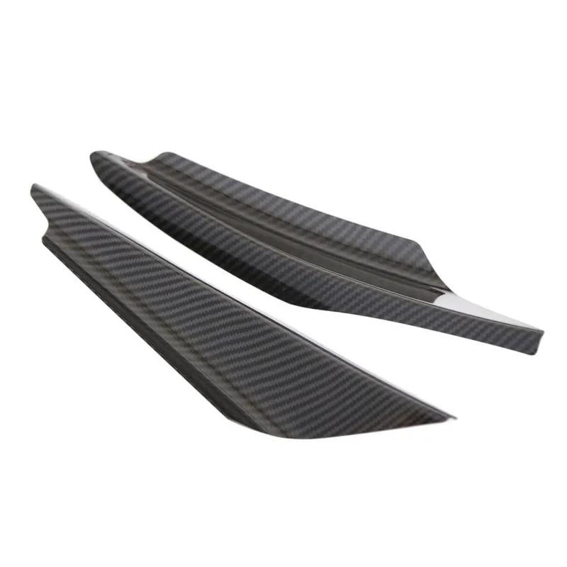 4Pcs Universal Carbon Fiber Auto Front Bumper Body Lip Canards Splitter Trim Kits Car Front Bumpers Spoilers Scratch Strip