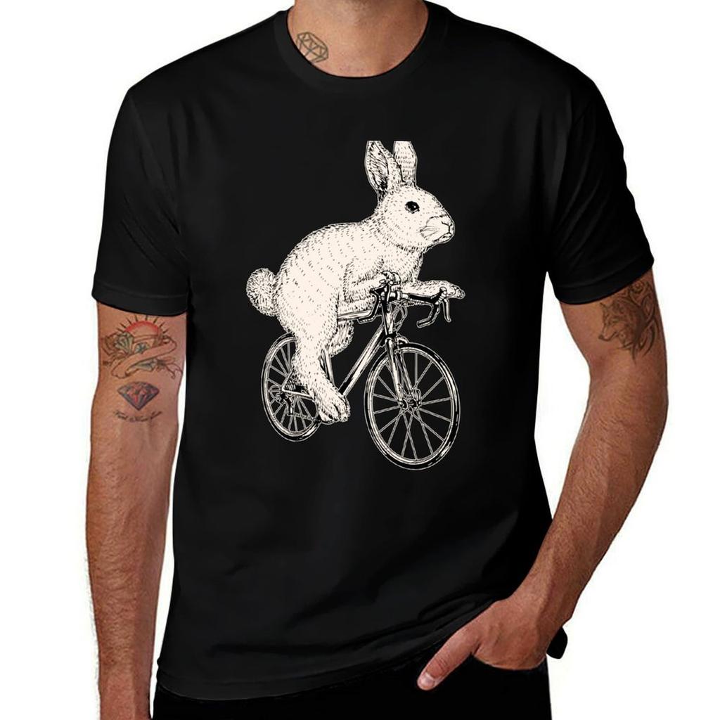 Cycling Cute Bunny TShirt Trend Art Print TShirt
