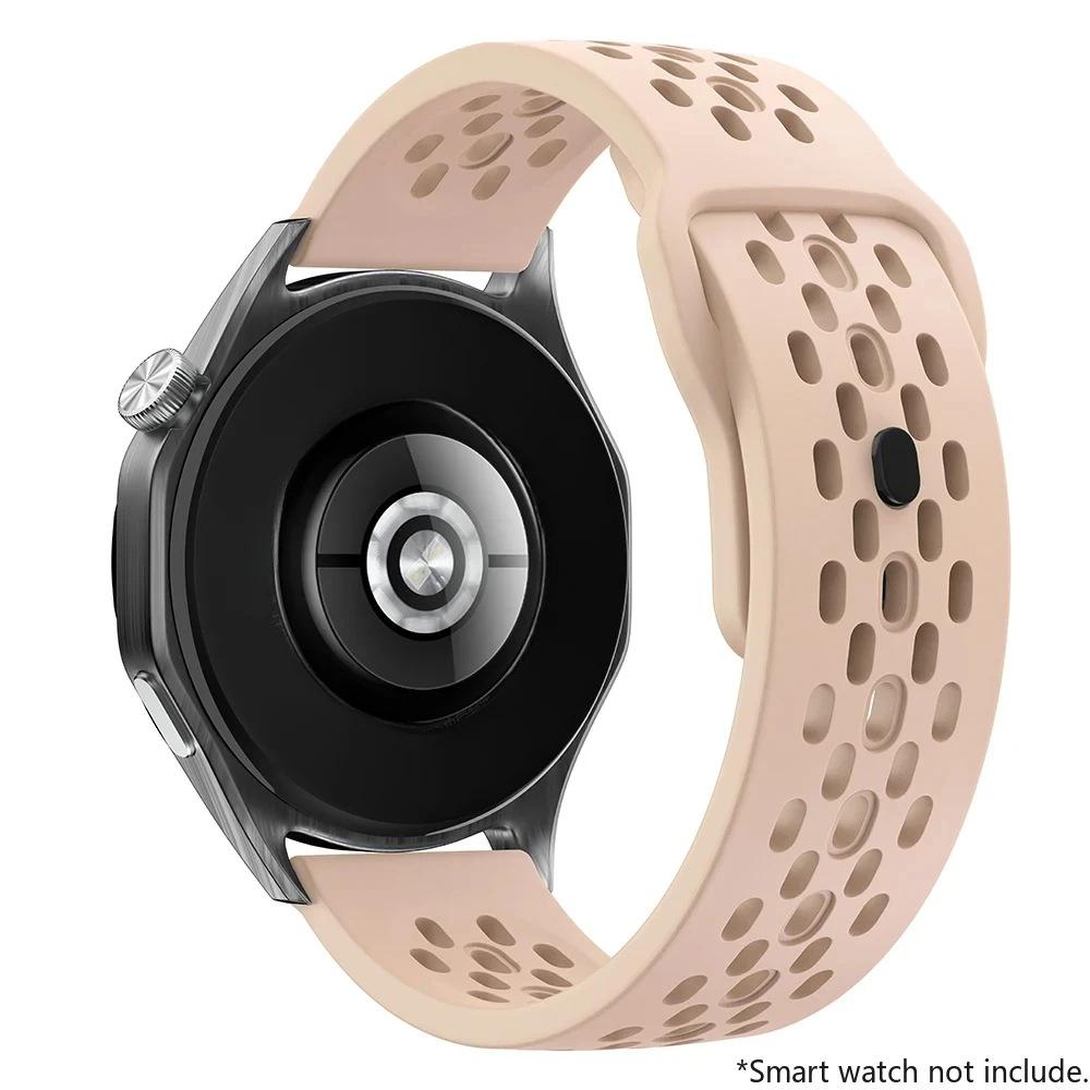 Breathable Mesh Silicone Watch Strap for Samsung 6/5/4, Huawei GT4 (18/20/22mm)