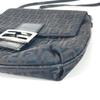 Fendi Zucchino Bag Flap Pochette Crossbody Shoulder Bag Canvas/Leather Black