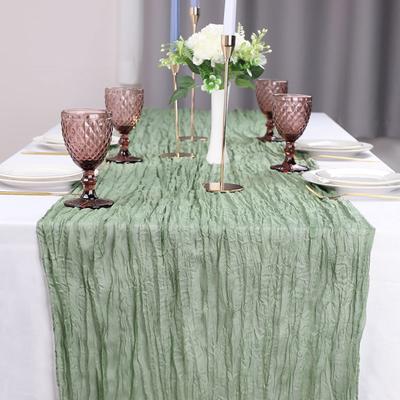 Balinese Pleated Fabric Table Flag Bohemian  Pleated Wedding Table Flag Tablecloth Banquet Decoration