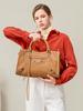 Borsa Tote Retro in Pelle da Motociclista di Grande Capacità per Donna - Borsa a Mano da Pendolare con Cerniera