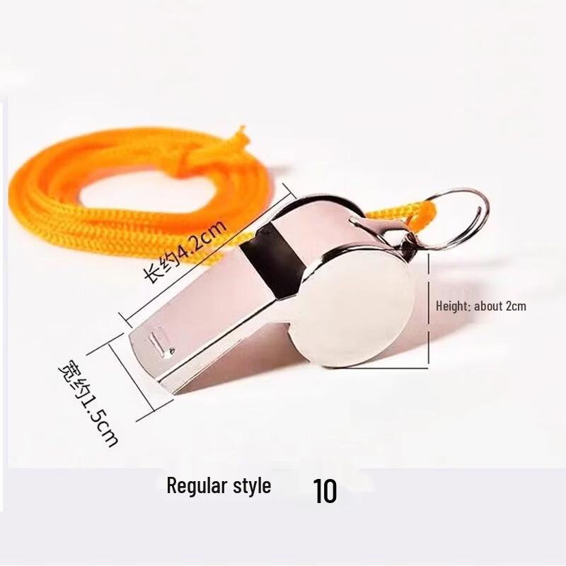 Stainless Steel Survival & Training Whistles 10-Pack