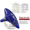 Ocarina,12 Tones Alto C Ceramic Ocarina Musical Instrument with Song Book Neck String Neck Cord Carry Bag