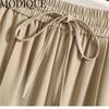 MODIQUE Summer Plus Size Long Elastic Pants Women Loose Straight Casual Female Basic Solid Trousers Wide Leg Pants High Waisted Office Lady