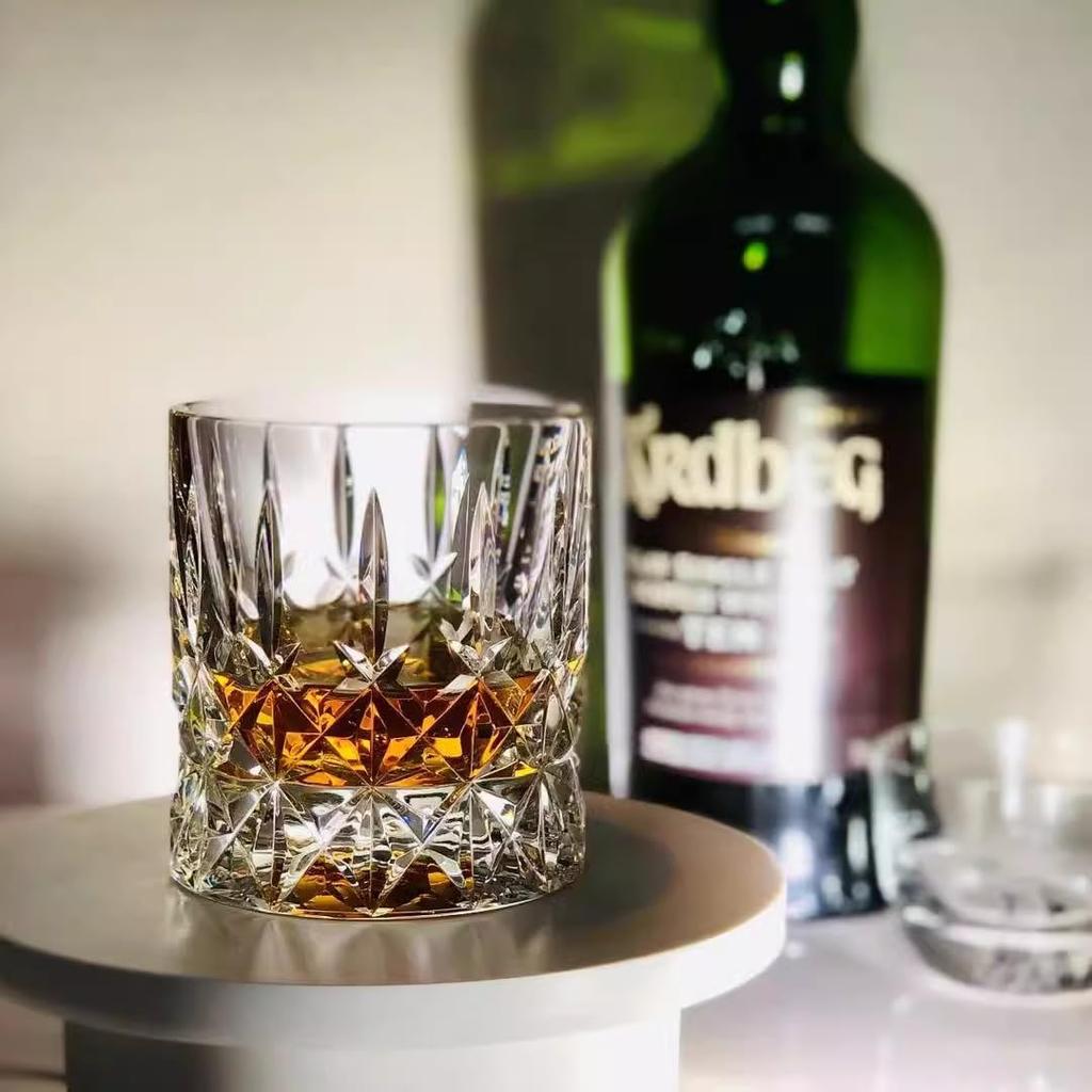 Handmade Whiskey Rocks Glass, Brandy Glass, Clear Crystal Glass, 260 ml, Gift Box