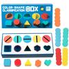 Children's Wooden Color Shape Classification Box Geometric Cognition Training Teaching Aid Table Game Educational Toys for Kids