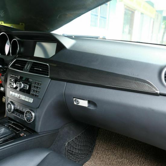 For Mercedes-Benz C-Class W204 2010-13  ABS Carbon Center Console Trim Strip Kit
