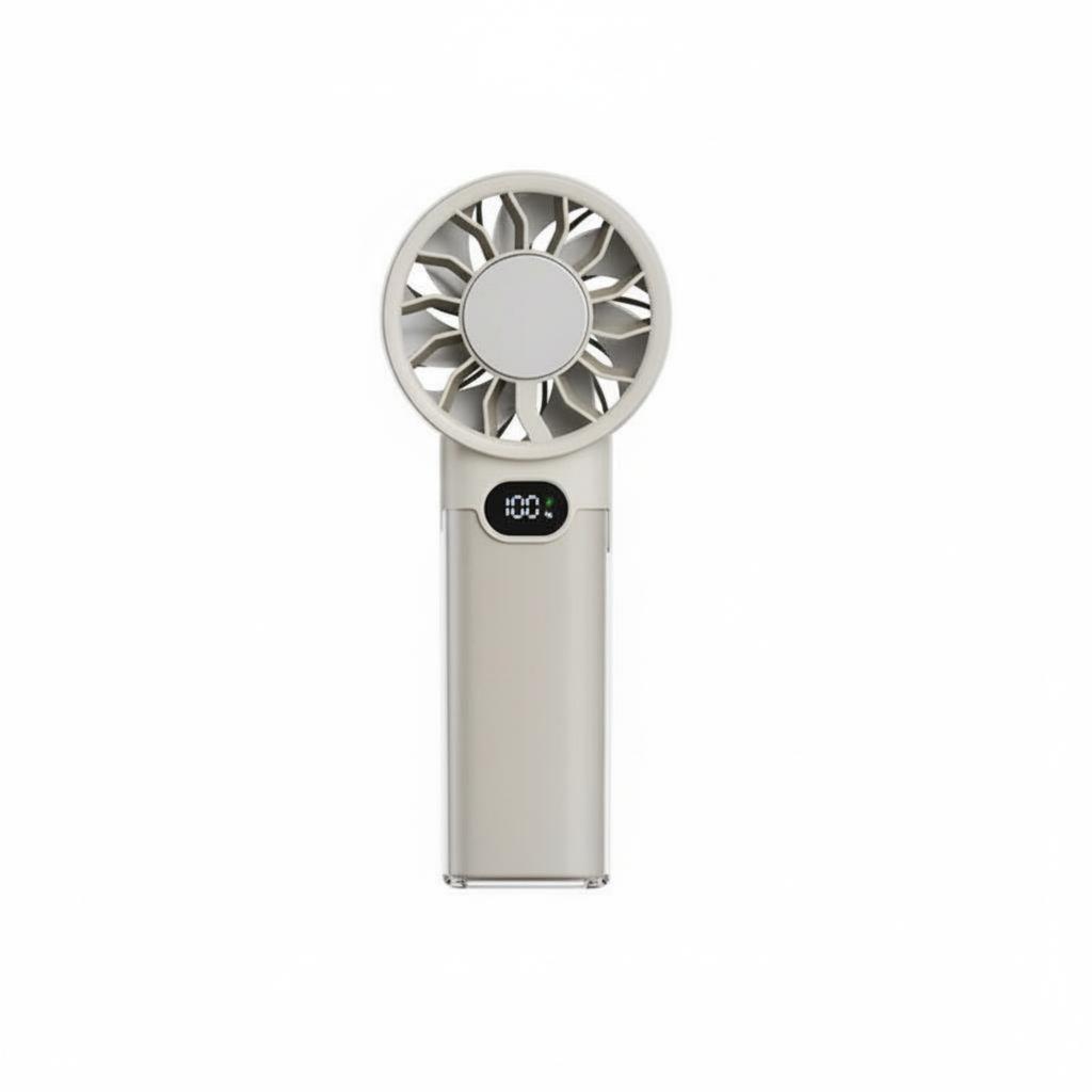 Handheld Cooling Fan Digital Display Ice Cooling Fan Electronically Commutated Engine Triple-Function Design for Commuters