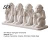 Artistic Collectible Animal Statues 3D Printed Orangutan Ornament, Modern Desktop Gorilla Figurine, Creative Monkey Statue with No for Office