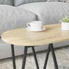 Coffee Table Sonoma Oak 80 x 40 x 40.5 cm Plywood and Metal