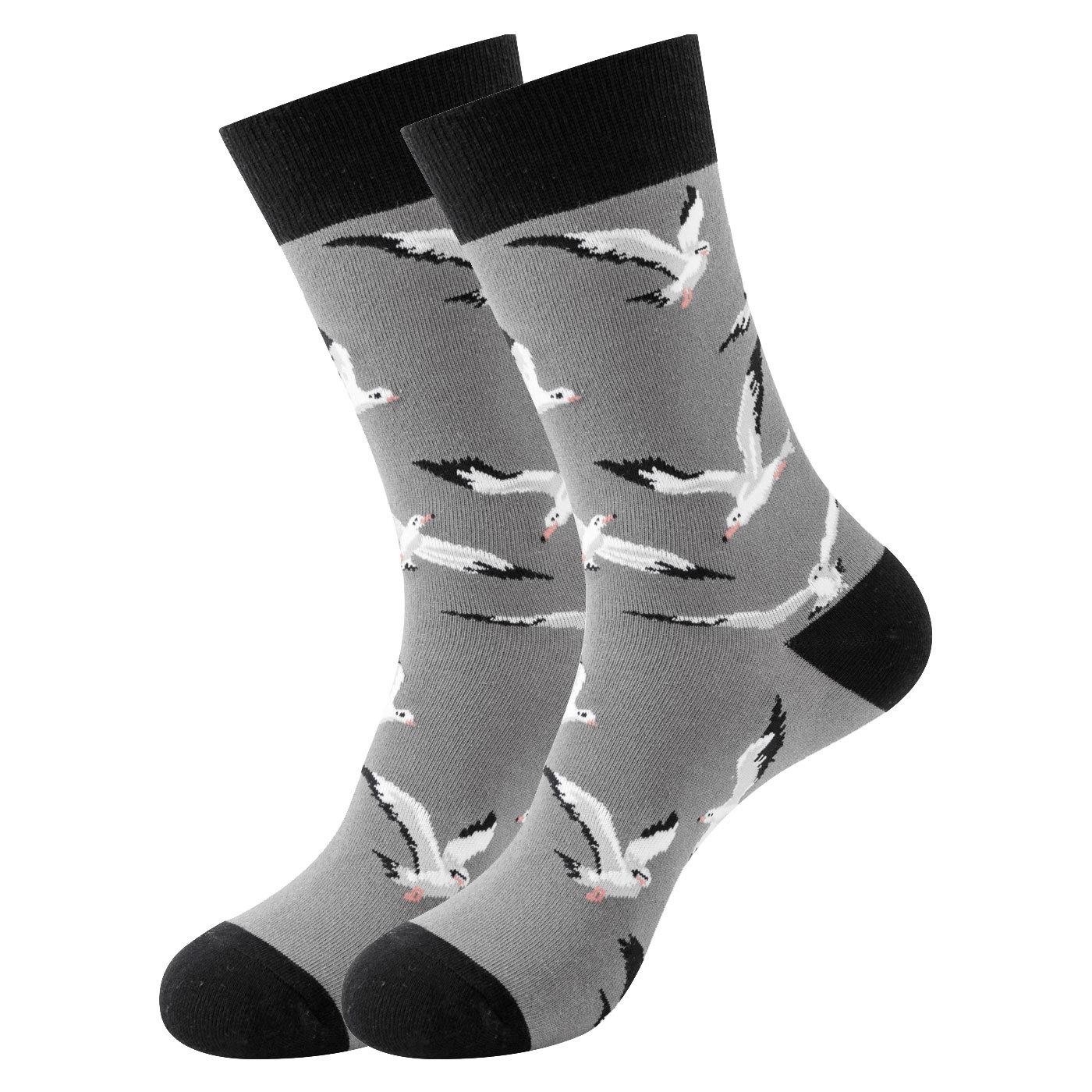 5 pairs of trendy mid-calf socks for men: fun and quirky designs One size fits all