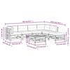 VidaXL Salon de Jardin avec Coussins 7 pcs, Canapés avec Dossier et Accoudoir, Ensemble de Meubles avec Table Basse Patio 3185976