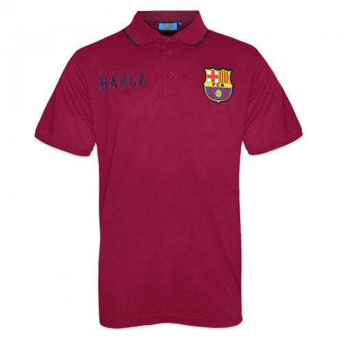 FC Barcelona Men's Crest Tipped Polo Shirt