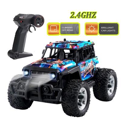 2.4G RC Car Electric Drive Off-Road Big Wheel High Speed Purple Remote Control Trucks Girls Toys for Children