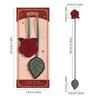 1 Piece Multi Functional Faux Leather Bookmark with Floral Patterns Page Number Marking Student Stationery Bookmarks