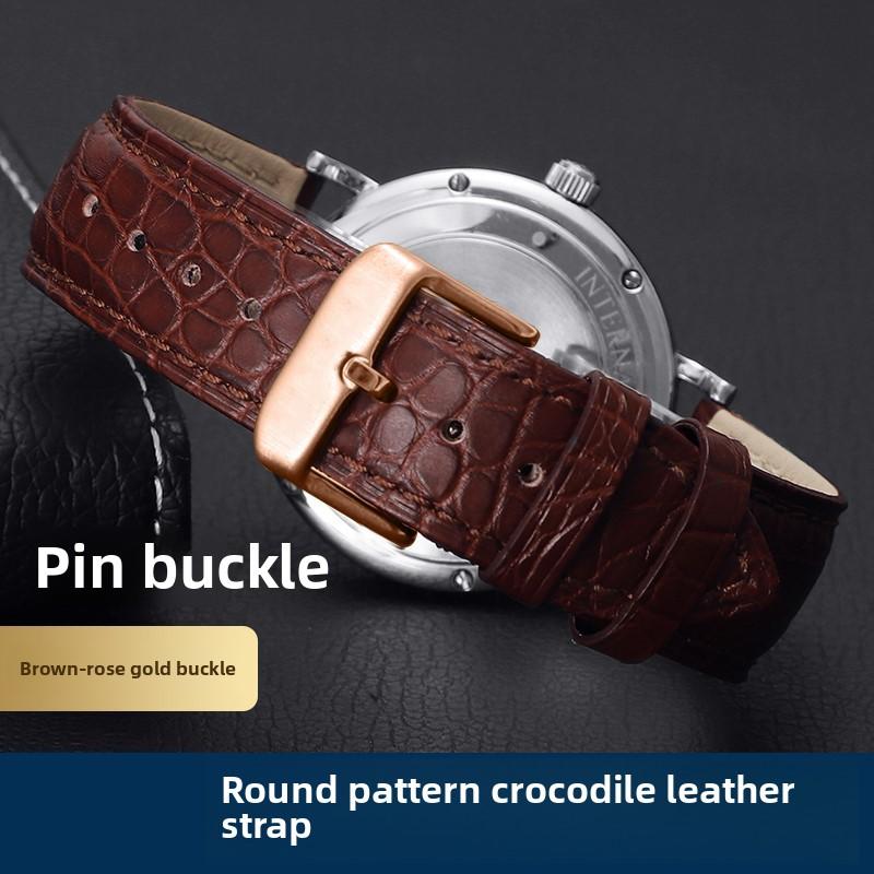 

Crocodile Skin watch band 16mm 18mm 20mm 22mm 23mm 24mm men women Black brown Genuine Leather strap Bracelet for any watch brand 12mm