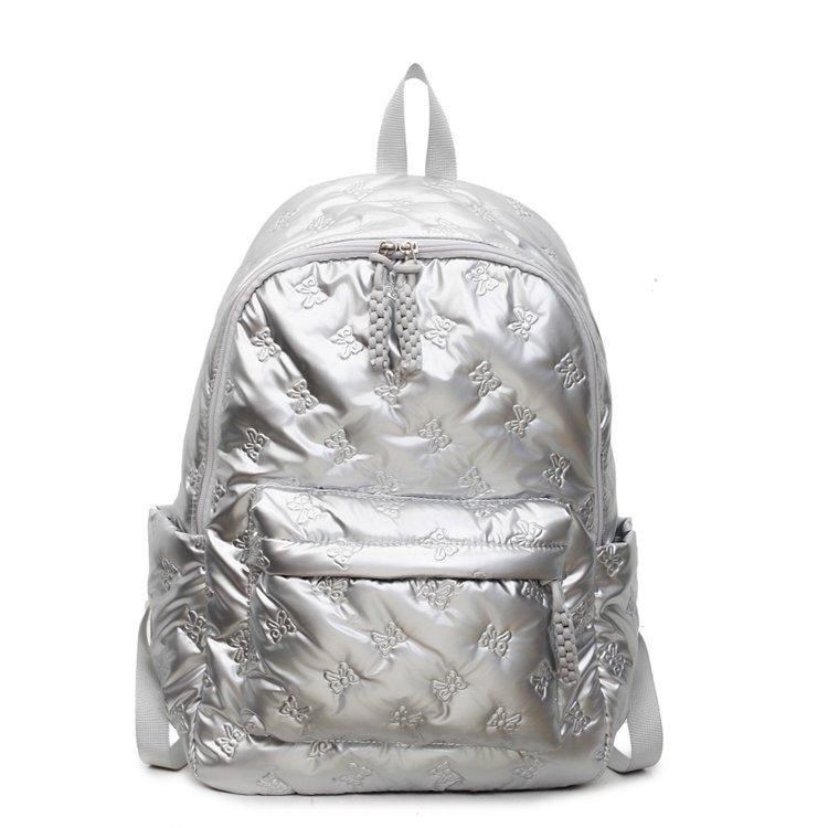 Quilted Backpack Casual Lightweight Daily Use Backpack for Women Fashion Quilted Design Ideal for School Commute Travel and Everyday Outings