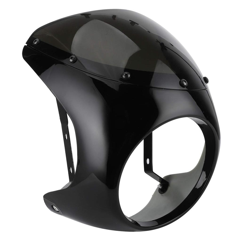 DOACT Headlight Fairing Bikini Cowl Set 7-inch Windproof, Dirtproof, Sturdy, Corrosion-Resistant ABS Material, Bright Black + Black Cover, Easy Instal