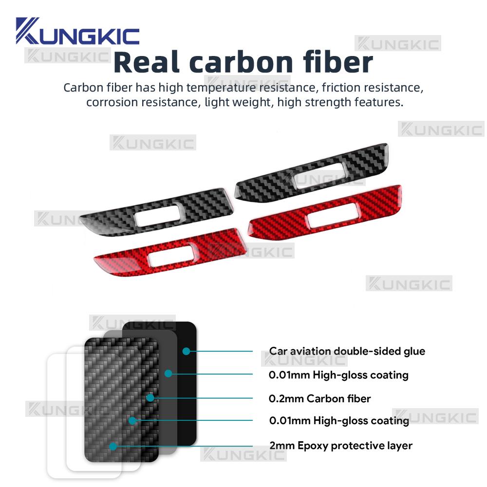 For SEAT Ateca 5F 2016-2025 For Cupra Ateca 5F 2018-2025 Real Soft Carbon Fiber Sticker LHD RHD Car Central Control Air Outlet