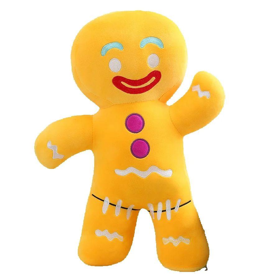 

Christmas Gingerbread Man Pillow Gingerbread Plush Stuffed Pillow Fun Gingerbread Shaped Decorative Throw Pillows for Sofa Cushi 46cm
