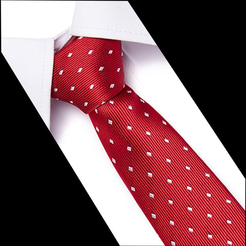 Men's 7.5cm Jacquard Polyester Striped Tie for Formal Business or Interviews