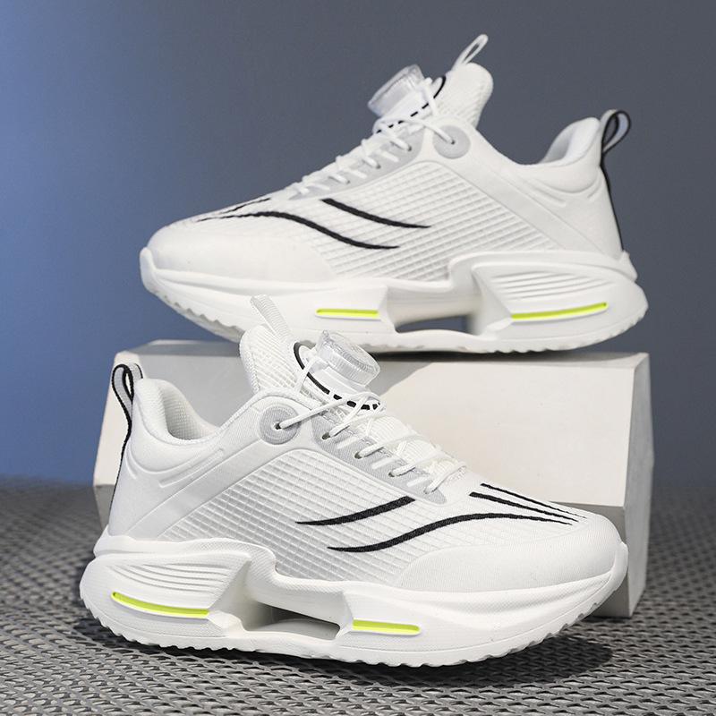 2025 new summer children's dead shadow running shoes men's rotating button sports shoes older children's carbon plate soft-soled running shoes