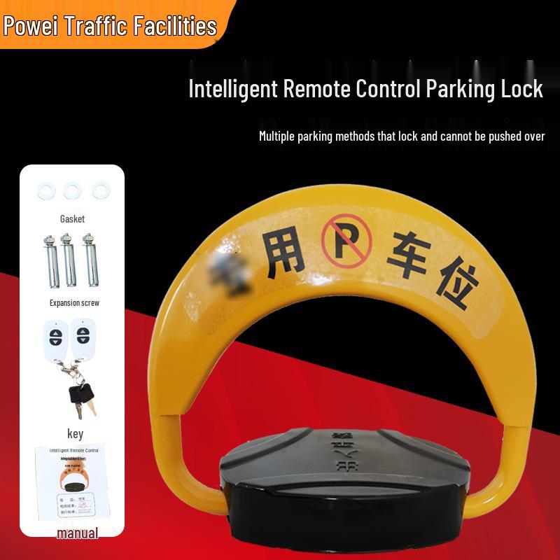 Smart Bluetooth Car Parking Space Lock Type D with Remote Control Remote Control Parking Lock Battery Version