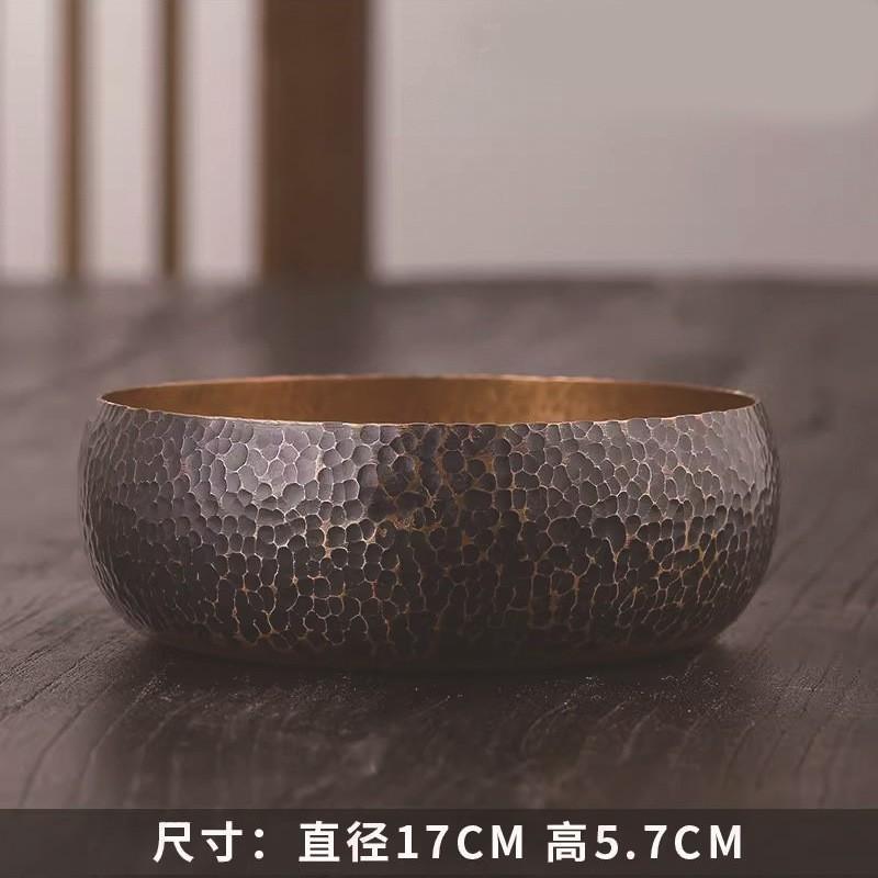 Handcrafted Japanese Style Copper Tea Washer Gongfu Set Brush Cleaning Bowl