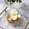 1 PC Round Candle Holder Decorative Iron Pillar Candle Plate Pedestal Candle Stand for Wax Candles Spa Wedding & Birthdays Party