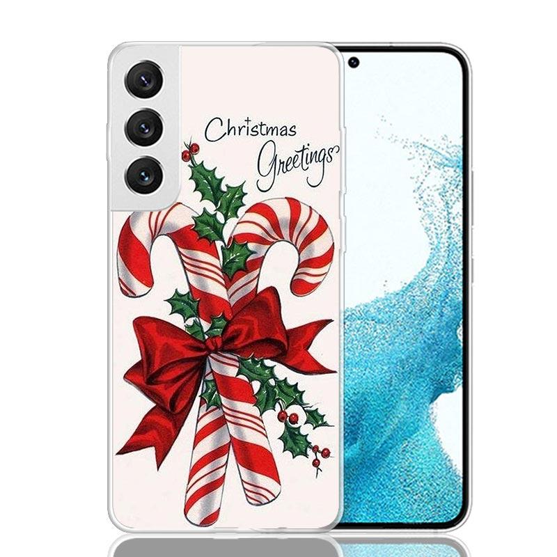 Christmas Santa Claus Present Phone Case For Samsung Galaxy S25 S24 S23 S22 S21 FE S20 Ultra S10 Plus Art Customized Coque Capa