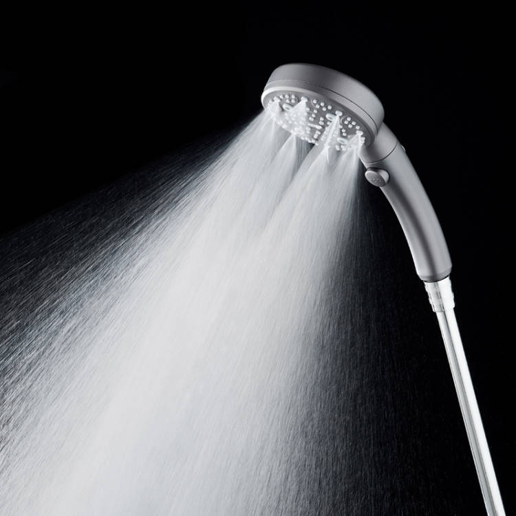 Hot Seller Water Saving Multifunctional Chrome 9 Modes Spray Handheld Shower Head with One-Touch Stop Button for Bathroom
