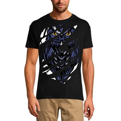 Men's Torn T-Shirt Owl - Night Bird Vintage Shirt for Men