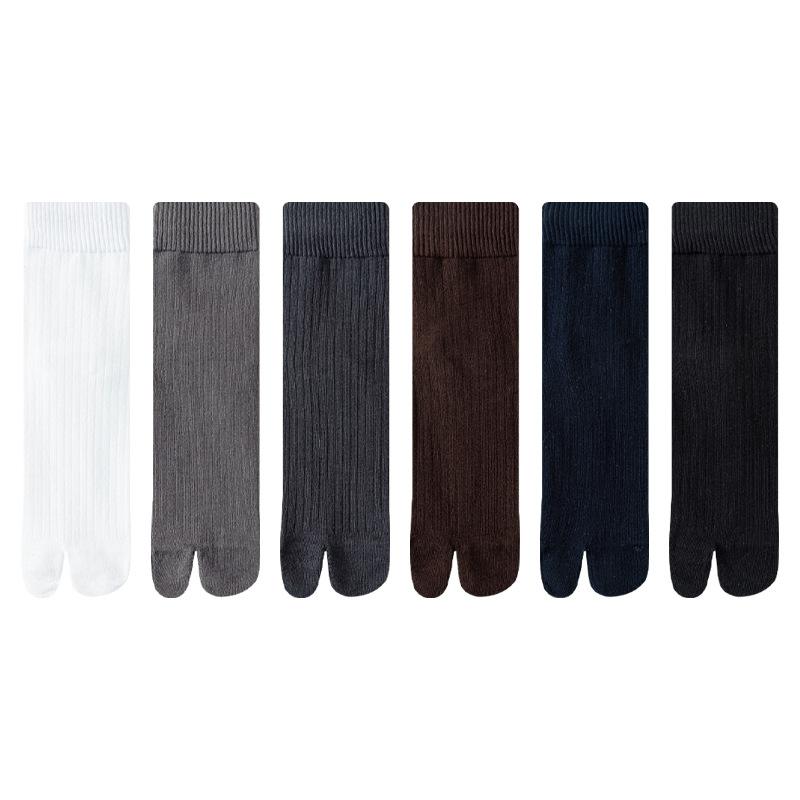 Split-toe Socks - Men's Mid-calf Socks - Cotton Socks - Anti-bacterial and Odor-resistant - High-calf Two-toe Socks - Long Socks
