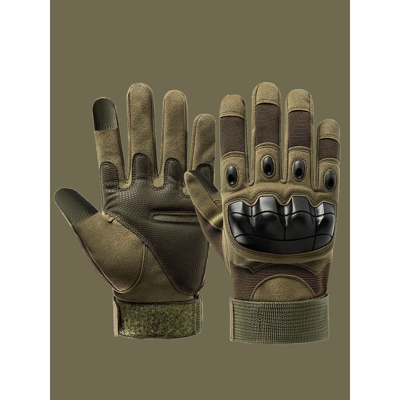 Gloves Men's Long Finger Outdoor Mountaineering Full Finger Wear-Resistant Open Finger Protective Training Riding Motorcycle Half Finger Gloves
