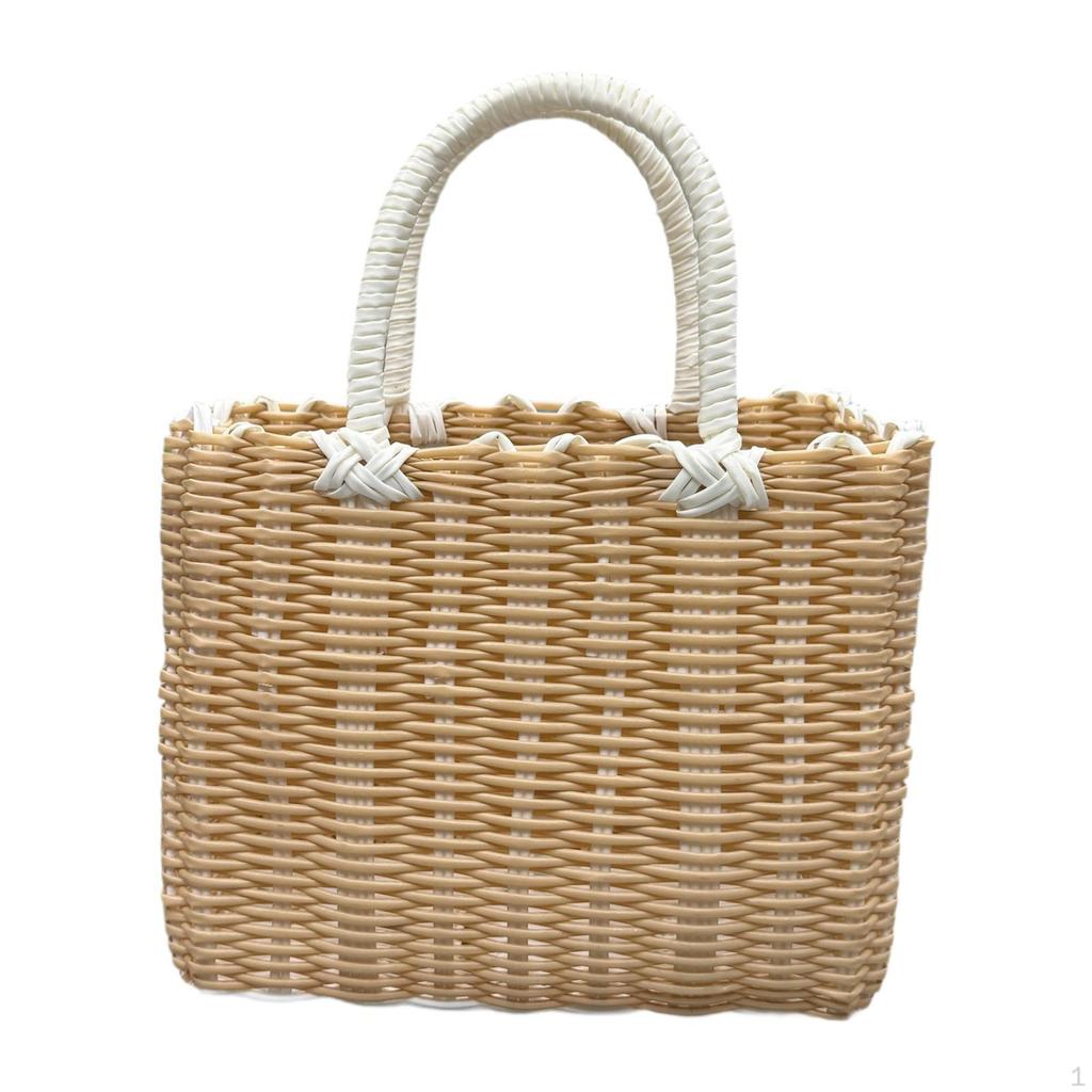 Basket with Handle, for Storage And Decoration, Woven Baskets Cosmetics