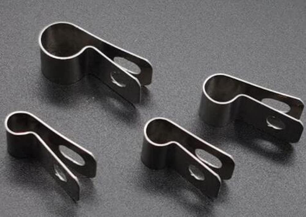SONTAKUKOU Single Saddle Cable Clamp, R-Type Cable Clip, Cord Clip, Cable Holder, Hose Band, Cable Support Hardware, Wiring Accessories (1000pcs, Alum