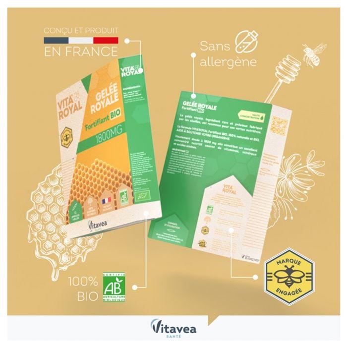 Nutrisanté gelée royale bio 1800mg Lot de 3x10 ampoules