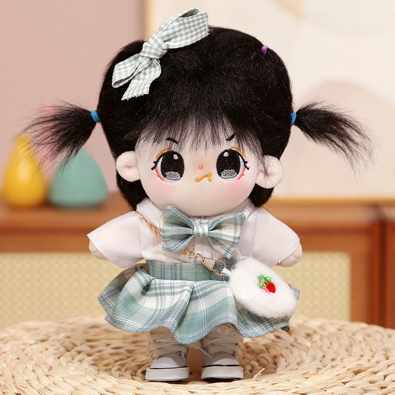 20cm Cotton Doll Plush Doll Girl Celebrity Doll Gift for Girls with Clothes and Bags