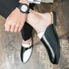2024 Halbschuhe für Herren Leder Pantoletten Herren Freizeitschuhe Herren Fahrschuhe Sommer Groß Übergröße Slipper Hausschuhe Herren Pantoletten
