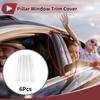 6 Pcs Car Door Pillar Window Trim for Toyota 4Runner 1996-2002 Silver Tone