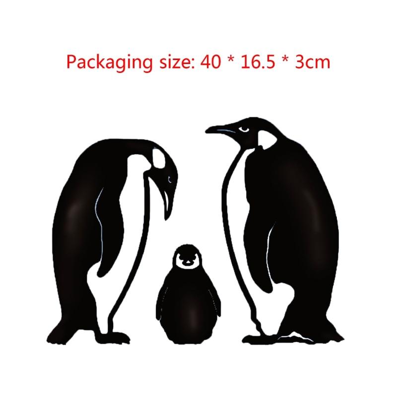 3D Penguin Yard Decoration Garden Stakes Ornaments Christmas Indoor Outdoor Silhouettes Garden Lawn Yard Decoration