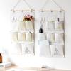Cotton Linen Wall Hanging Organizer Pocket Storage Bag Door Back Bedroom Bathroom Kitchen Closet