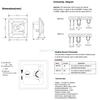 24TE Manual Thermostat Electric Water Warm Floor Temperature Controller 110-230V 16A 4Wire Line Voltage Mechanical Thermostat