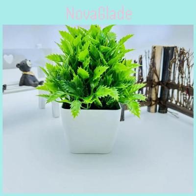 Modern Artificial Green Plant Potted Decor For Home Office And Tabletop Display
